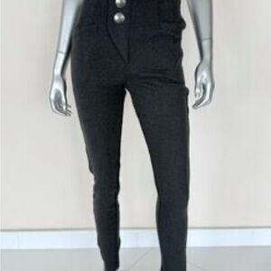 APL Charcoal High-Waisted Trousers wool blend